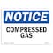 Signmission Safety Sign, OSHA Notice, 3.5" Height, 5" Width, Compressed Gas Sign, Landscape OS-NS-D-35-L-10752 - alternate 1